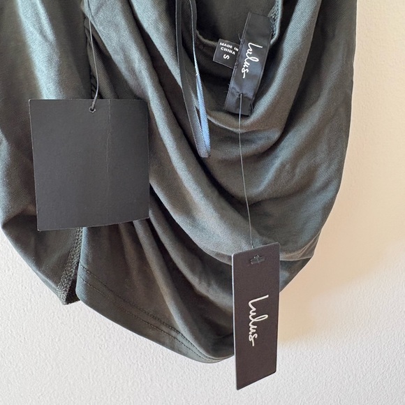 NWT Lulus Cute Inspiration Dark Green Sleeveless Halter Top - Picture 5 of 6